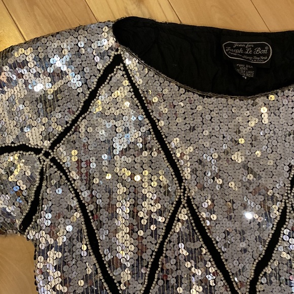 Joseph Le Bon Sequin Top Vintage STUNNING - Picture 4 of 11